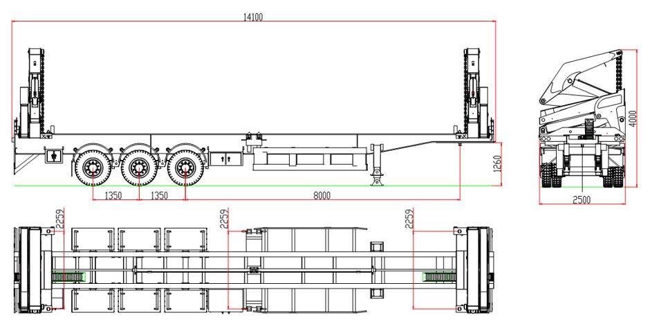 container side loader drawing