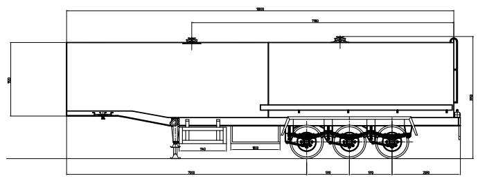 oil tank trailer drawing